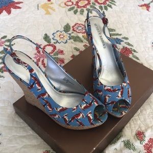 Birds of Paradise Wedge Peeptoe Platform Sandals🦜